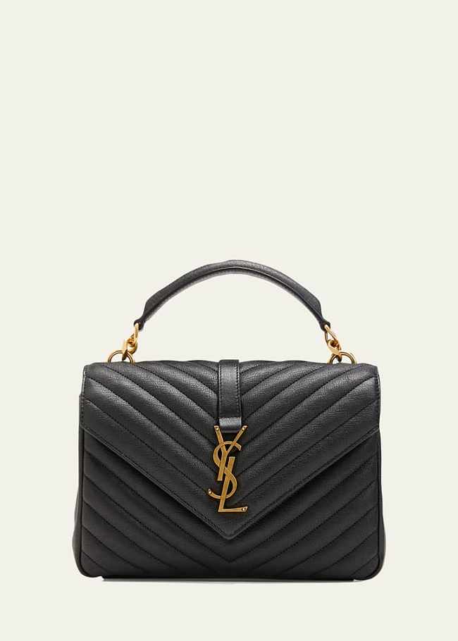 YSL Shoulder Bag in Quilted Leather Black 25cmx17cmx 9cm - 1