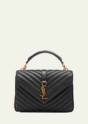 YSL Shoulder Bag in Quilted Leather Black 25cmx17cmx 9cm - 1
