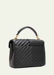 YSL Shoulder Bag in Quilted Leather Black 25cmx17cmx 9cm - 5