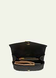 YSL Shoulder Bag in Quilted Leather Black 25cmx17cmx 9cm - 4