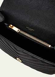 YSL Shoulder Bag in Quilted Leather Black 25cmx17cmx 9cm - 2