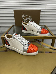 Christian Louboutin Louis Spikes Junior Silver Orange - 2