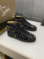 Christian Louboutin Louis Orlato Spikes Flat Black 048#326 - 6