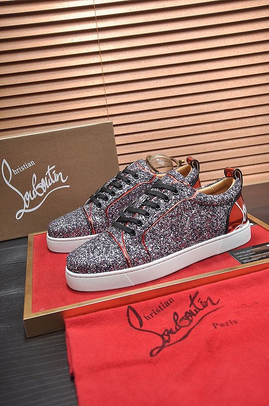 Christian Louboutin Louis Junior Strass Flat Purple - 1