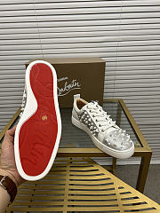 Christian Louboutin Louis Junior P Pik Pik Strass White 080#326 - 5