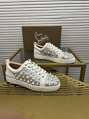 Christian Louboutin Louis Junior P Pik Pik Strass White 080#326 - 4