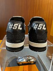 Louis Vuitton LV Trainer Black Damier 3D Denim 1AD6DX - 2