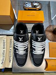 Louis Vuitton LV Trainer Black Damier 3D Denim 1AD6DX - 4