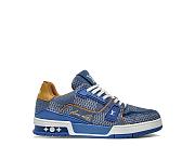 Louis Vuitton LV Trainer Blue Damier 3D Denim 1AD6DI - 2