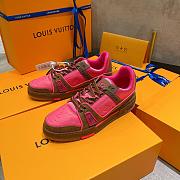 Louis Vuitton LV Trainer Brown Pink 1A85Q - 2