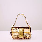 Fendi Baguette Bag Gold 6348 Size 19.5x5x11cm - 1