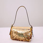 Fendi Baguette Bag Gold 6348 Size 19.5x5x11cm - 2