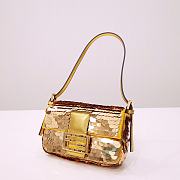 Fendi Baguette Bag Gold 6348 Size 19.5x5x11cm - 3