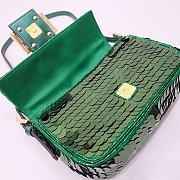 Fendi Baguette Bag Green 6348 Size 19.5x5x11cm - 6