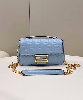Fendi Baguette Blue 8533 Size 24×7×13cm