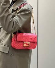 Fendi Baguette Red 8533 Size 24×7×13cm - 4