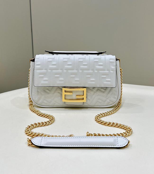 Fendi Baguette White 8533 Size 24×7×13cm - 1