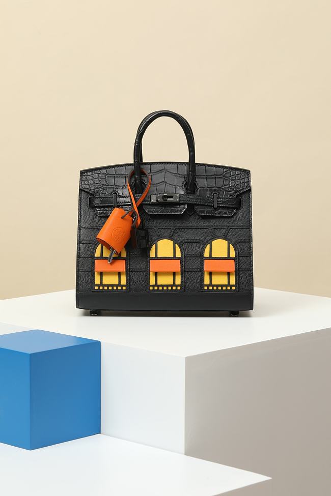 Hermès Birkin Bag 3 Windows Black Size 22x15x8CM - 1
