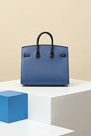 Hermès Birkin Bag 3 Windows Blue Size 22x15x8CM - 4