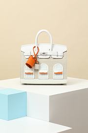 Hermès Birkin Bag 3 Windows White Size 22x15x8CM - 5