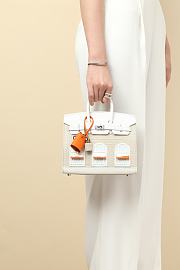Hermès Birkin Bag 3 Windows White Size 22x15x8CM - 3