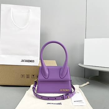 Jacquemus HandBag Purple Size 18x15.5x8cm