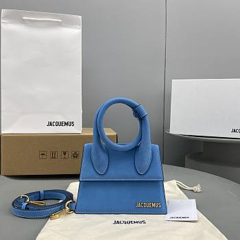 Jacquemus HandBag Black Blue Size 18x15.5x8cm