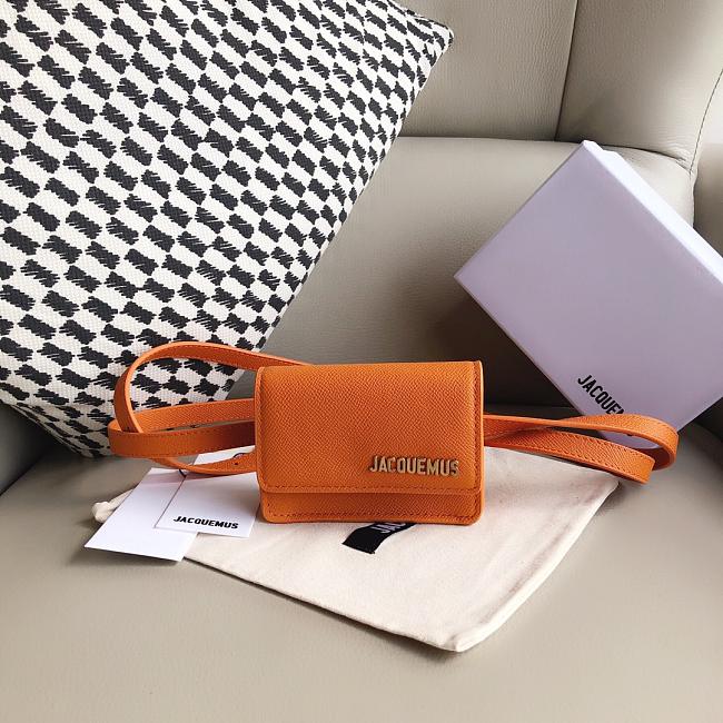 Jacquemus Le Cienture Bello Waist Bag Orange Size 12x9x3cm - 1
