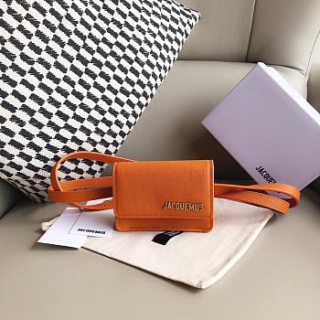 Jacquemus Le Cienture Bello Waist Bag Orange Size 12x9x3cm