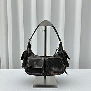 Miu Miu Nappa Leather Pocket Bag Coffee Size 21x6x12CM - 4