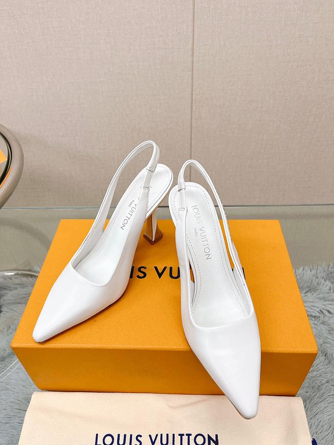 LV Sparkle Pump White 6.5cm 9.5cm - 1