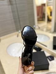 Saint Laurent Cassandre Logo Plaque Sandals Black - 6