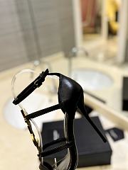 Saint Laurent Cassandre Logo Plaque Sandals Black - 5