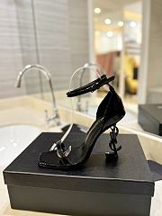 Saint Laurent Opyum Heeled Sandals Black 10.5cm - 6