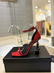 Saint Laurent Opyum Heeled Sandals Red 10.5Cm - 1