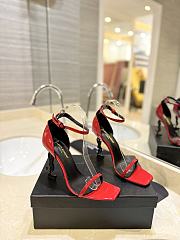 Saint Laurent Opyum Heeled Sandals Red 10.5Cm - 5