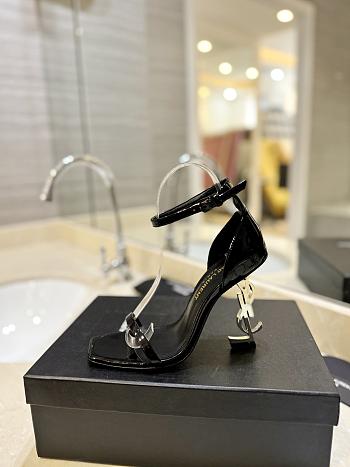 Saint Laurent Opyum Open Toe Sandals Black 10.5cm