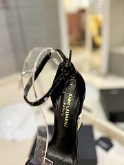 Saint Laurent Opyum Open Toe Sandals Black 10.5cm - 5