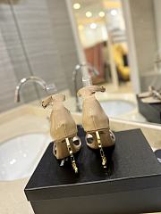 Saint Laurent Opyum Open Toe Sandals Cream 10.5cm - 2