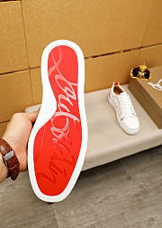 Christian Louboutin Fun Louis Junior Sneakers White Red 055#326 - 3