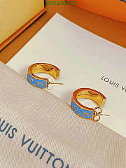 Louis Vuitton Earrings Gold Blue KJ6776 - 6