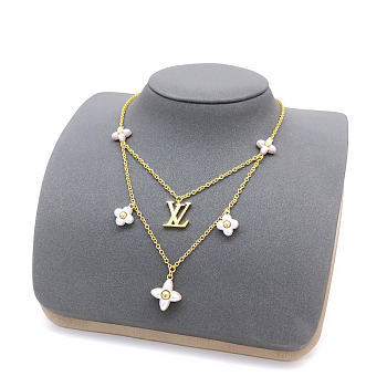 Louis Vuitton Necklace Gold 047#307