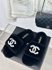 Chanel Fur Slide Black - 4
