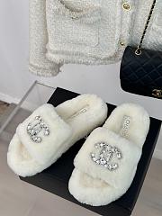 Chanel Fur Slide White - 6