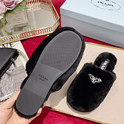 Prada Fur Slides Mules Black P12408 - 2