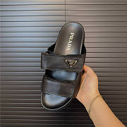 Prada Nappa Leather Slides Black - 6