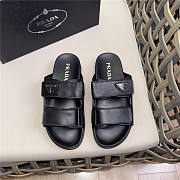 Prada Nappa Leather Slides Black - 4