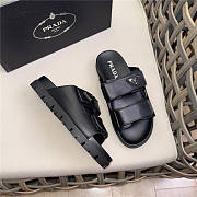 Prada Nappa Leather Slides Black - 2