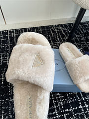 Prada Slide Fur Cream 2024FW - 5