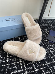 Prada Slide Fur Cream 2024FW - 2